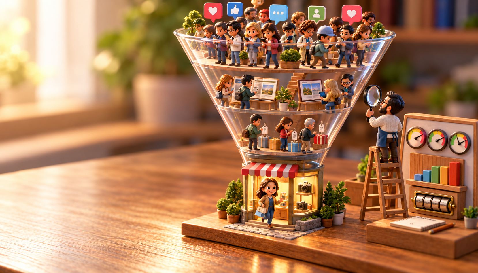 Embudo de conversión y recorrido del cliente